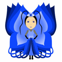 Sapphire Butterfly Princess Photo Sculpture