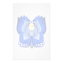 Sapphire Butterfly Princess Stationery Paper
