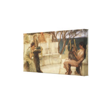 Sappho and Alcaeus by Sir Lawrence Alma Tadema Gallery Wrapped Canvas