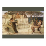 Sappho and Alcaeus by Sir Lawrence Alma Tadema Post Card