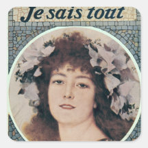 Sarah Bernhardt  in Gismonda Square Stickers