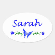 Sarah (Blue Butterfly) Stickers