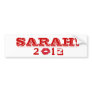 SARAH LIPSTICK KISS Bumper Sticker