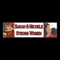 Sarah & Michele Strong Women bumper stickers