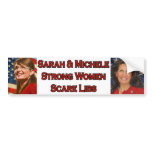 Sarah & Michele Strong Women Scare Libs bumper stickers