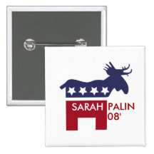 Sarah Palin 08' Pinback Buttons