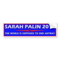 Sarah Palin 2012 Bumper Sticker