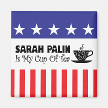 Sarah Palin Is My Cup Of Tea Refrigerator Magnets