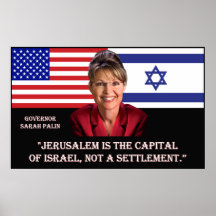 Sarah Palin On Jerusalem Poster