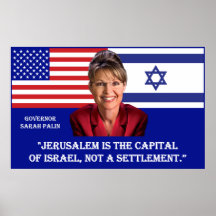 Sarah Palin On Jerusalem Print