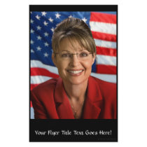 Sarah Palin Picture with Waving Flag