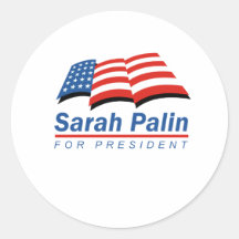 Sarah Palin pour le président Adhésifs Ronds