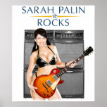 Sarah Palin Rocks Poster posters