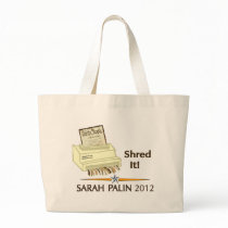 Sarah Palin SHRED THE CONSTITUTION Canvas Bags