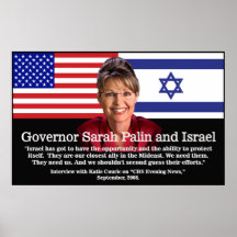 Sarah Palin Speaks About Israel Posters