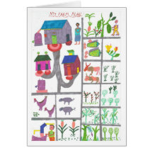 Sarah's Farm Plan Greeting Card