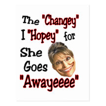 Sarah's Hopey Changey Agenda Postcard
