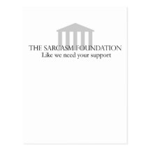 Sarcasm Foundation Postcards