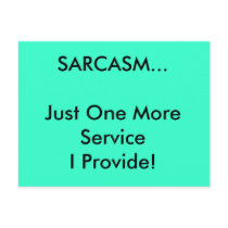 Sarcasm products postcards