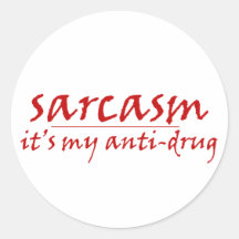 Sarcasm Round Stickers