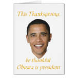 Sarcastic thankful for Obama Thanksgiving cards.