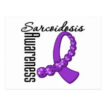 Sarcoidosis Awareness Gemstone Ribbon Postcard