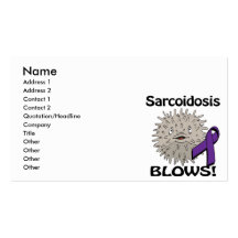 Sarcoidosis Blows Awareness Design Business Card