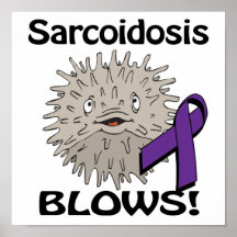 Sarcoidosis Blows Awareness Design Print