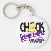 Sarcoidosis Chick Gone Purple 2 Keychain