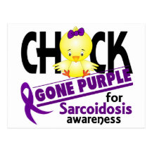 Sarcoidosis Chick Gone Purple 2 Postcards