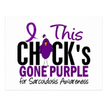 Sarcoidosis Chick Gone Purple Postcard