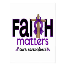 Sarcoidosis Faith Matters Cross 1 Post Cards