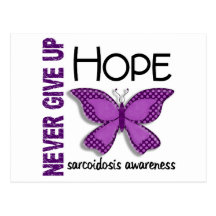 Sarcoidosis Never Give Up Hope Butterfly 4.1 Post Cards