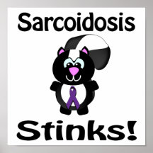 Sarcoidosis Stinks Skunk Awareness Design Print
