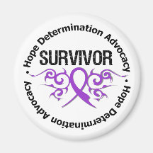 Sarcoidosis Survivor Tribal Ribbon Magnets