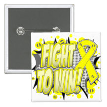 Sarcoma Cancer Fight To Win Button
