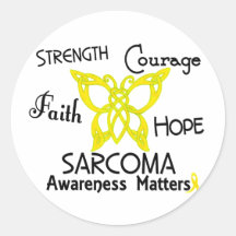 Sarcoma Celtic Butterfly 3 Round Sticker