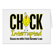 Sarcoma Chick Interrupted Greeting Cards