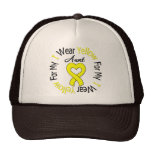 Sarcoma I Wear Yellow Ribbon For My Aunt Mesh Hat