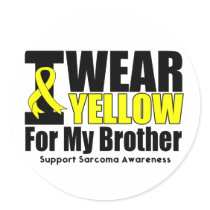 Sarcoma I Wear Yellow Ribbon For My Brother Sticker