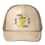 Sarcoma I Wear Yellow Ribbon For My Hero Mesh Hat