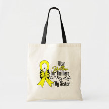 Sarcoma Ribbon My Hero My Sister Bags