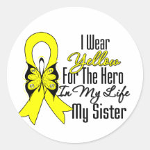 Sarcoma Ribbon My Hero My Sister Stickers
