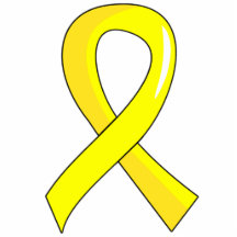 Sarcoma Yellow Ribbon 3 Acrylic Cut Outs
