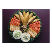 Sardine, seafood platter custom invitations