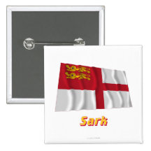 Sark Waving Flag with Name Button
