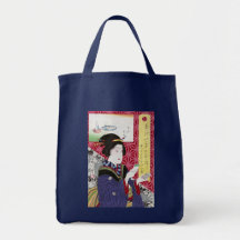 Saruwaka-cho Kogiku, Toyohara Kunichika Canvas Bag