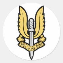 SAS Insignia Round Sticker
