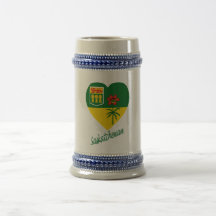 Saskatchewan Flag Heart with Name Coffee Mugs