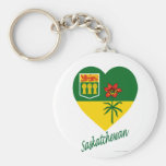 Saskatchewan Flag Heart with Name Key Chain